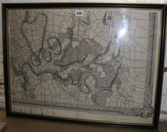 After I.Rocque, 2 maps of Greenwich and Woolwich and Chiselherst c.1744